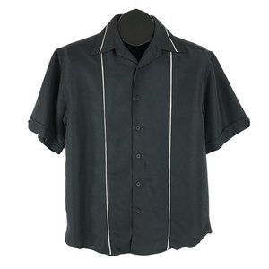 Cubavera Black Bowling Shirt- Small